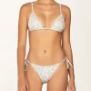 Peony Bikinis>String Tri Bikini Bottom Porcelain Floral