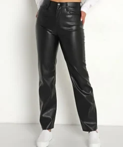 Pistola Pants>Cassie Super High Rise Straight Slate Black