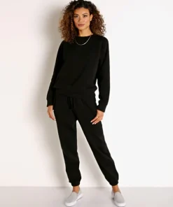 Richer Poorer Sleep Shirts | Knits>Recycled Fleece Crew Sweatshirt Black