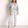 Richer Poorer Tops>Relaxed SS Crop Tee Blue Mirage Tie Dye