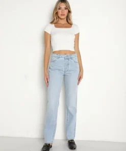 Rollas Tops>Cherry Knit Top White