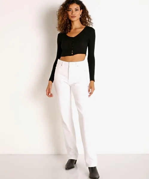 Rollas Pants>Classic Straight Jean Vintage White