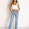 Rollas Pants>Classic Straight Jeans 90's Blue