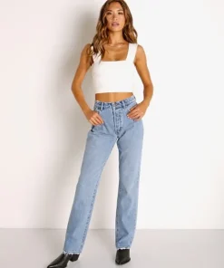 Rollas Pants>Classic Straight Jeans 90's Blue