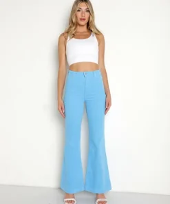 Rollas Pants>Eastcoast Flare Bluebird Cord