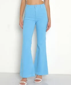 Rollas Pants>Eastcoast Flare Bluebird Cord
