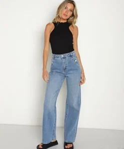Rollas Pants>Heidi Jean Western Organic Western Blue
