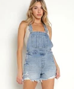 Rollas Shorts>Original Short Overall Sylvie Blue