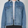 Rollas Jackets>Slouch Jean Jacket Tumbled Blue