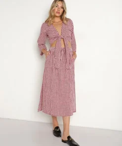 Rue Stiic Tops>Aila Blouse Red Check
