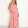 Rue Stiic Dresses>Cara Dress Calla Pink