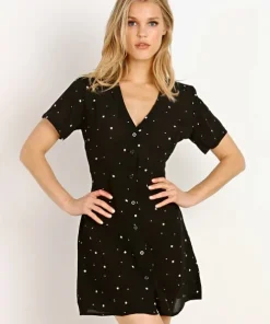 Rue Stiic Dresses>Clemente Mini Dress Black Star