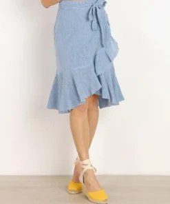 Rue Stiic Skirts>Monterey Skirt French Blue Stripe