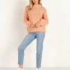 Rue Stiic Knits | Tops>Ventura Sweater Knit Peach Solid