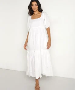 Saint Helena Dresses>Iris Maxi Sun Dress Sea Pearl