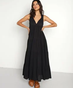9seed Cover Ups | Dresses>Lighthouse Maxi Dress Black