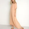 9seed Dresses | Cover Ups>Moonstone Off Shoulder Caftan Maxi Terracotta