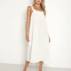 9seed Dresses>Roma Flutter Sleeve House Dress White