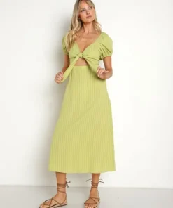 Show Me Your Mumu Dresses>Gabrielle Tie Dress Pear Green