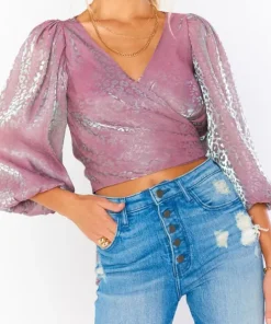 Show Me Your Mumu Tops>Joplin Top Cheetah Organza