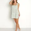 Show Me Your Mumu Dresses>Napa Mini Dress Green Plaid