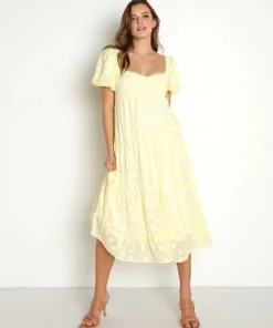 Show Me Your Mumu Dresses>Odette Midi Dress Yellow Daisy