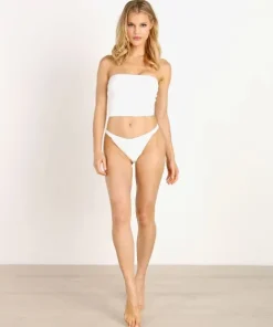 Solid & Striped Bikinis>Solid & Striped x RE/DONE The Venice Bottom Ivory Rib