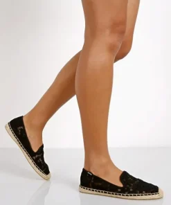 Soludos Sandals>Smoking Slipper Tulip Lace Black