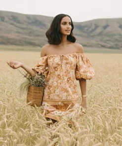 Spell Dresses>Anne Tunic Dress Peach