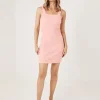 Spell Dresses>Cosmos Rib Slip Mini Dress Musk