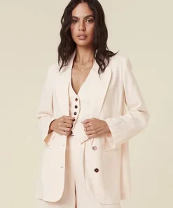 Spell Jackets>Every Single Day Linen Blazer Cream