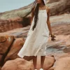 Spell Dresses>Harmony Strappy Dress Porcelain