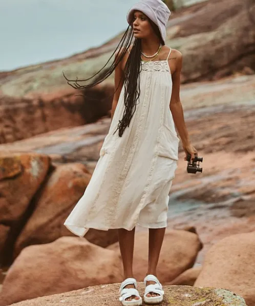 Spell Dresses>Harmony Strappy Dress Porcelain