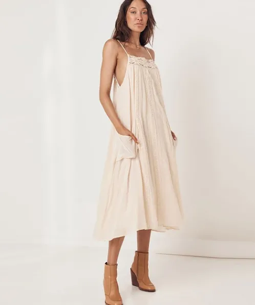 Spell Dresses>Harmony Strappy Dress Porcelain
