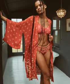 Spell Robes | Kimonos>Joni Midi Robe Campfire