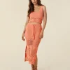 Spell Tops>Let The Sunshine In Crochet Cami Peach