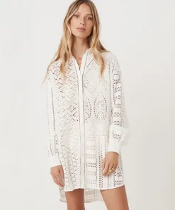 Spell Tops>Lottie Oversized Shirt White