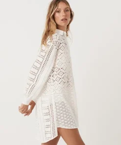 Spell Tops>Lottie Oversized Shirt White