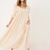 Spell Dresses>Mae Linen Gown Meringue
