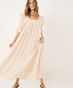 Spell Dresses>Mae Linen Gown Meringue