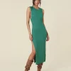Spell Dresses>Mercury Knit Maxi Dress Emerald