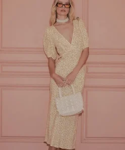 Spell Dresses>Mossy Bias Cut Midi Dress Lemonade