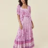 Spell Skirts>Mossy Button Through Maxi Skirt Lilac
