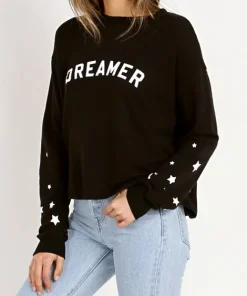 Spiritual Gangster Tops>Dreamer Arch Crop Sweatshirt