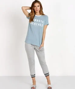 Spiritual Gangster Tops>Namaste Beaches Zen Tee Tropic