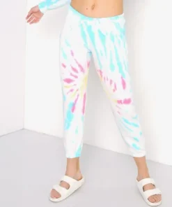 Spiritual Gangster Pants>Perfect Terry Sweatpant Sunburst Tie Dye