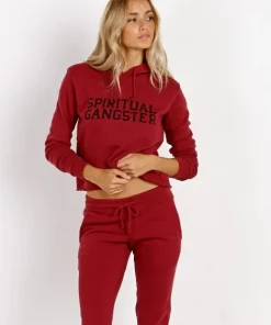 Spiritual Gangster Tops>SG Varsity Cropped Hoodie