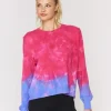 Spiritual Gangster Tops>Supernova Long Sleeve Watermelon Purple Tie D