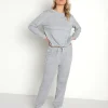 Splendid Pj Sets>Ellie Cable Knit Set Heather Grey
