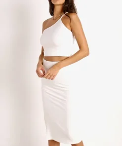 Stillwater Tops>Crop Cami White